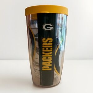 Green Bay Packers New TERVIS 16oz Hot  Cold‎ Tumbler Yellow Lid